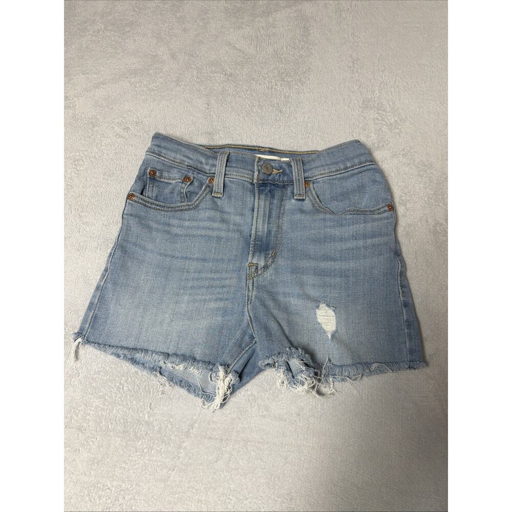 Levi’s Raw Hem High Rise Short Shorts - Size 24 - 3 Inch Inseam Y2K/Festival